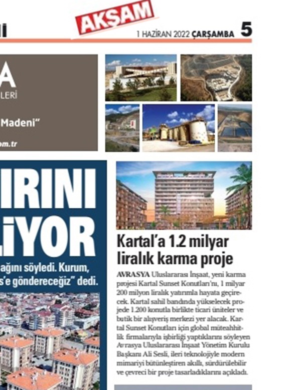 Akşam Gazetesi 1 Haziran 2022