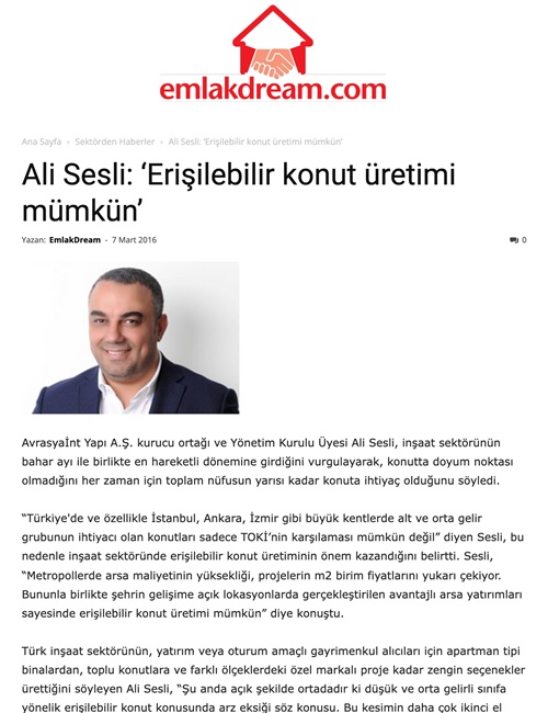 EmlakDream.com 7 Mart 2016
