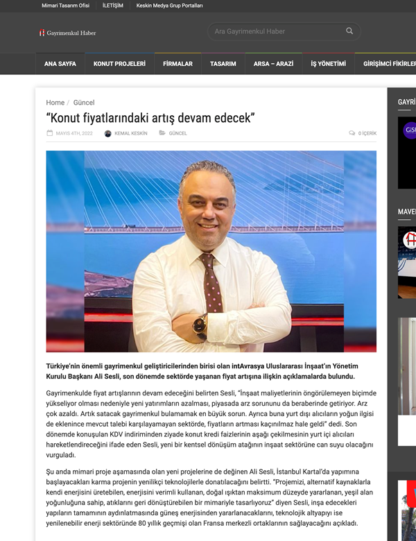 Gayrimenkul Haber 4 Mayıs 2022