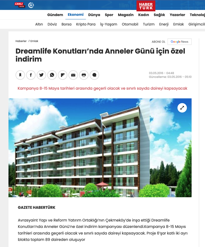 Haber Türk 3 Mayıs 2016